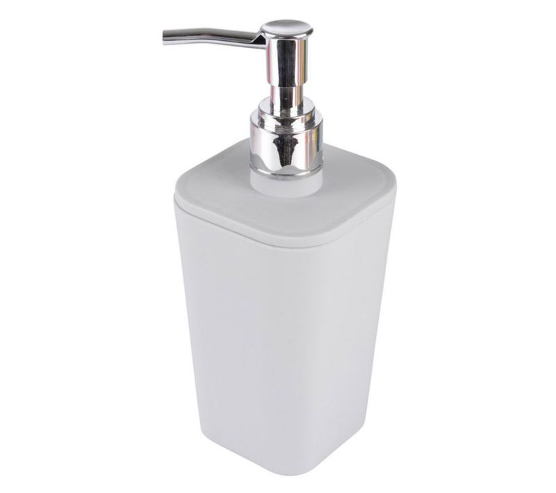 Distributeur De Savon Soft Touch "vitamine Ii" 17cm Gris Clair