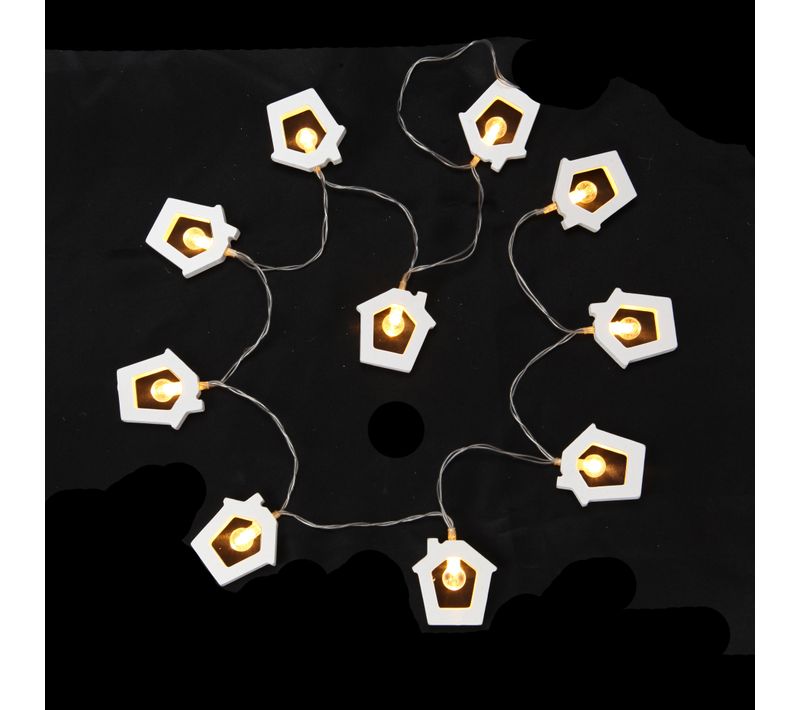 Guirlande Lumineuse Interieure 8 Maisons En Bois à LED
