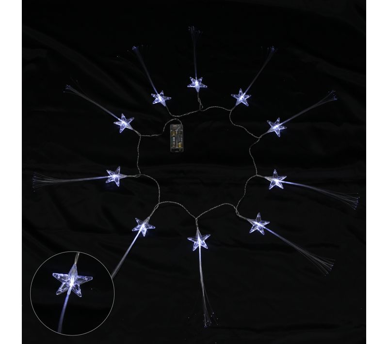 Guirlande Lumineuse Interieure 10 Etoiles Fibre Optique