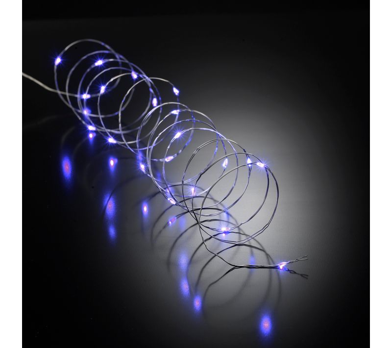 Guirlande Interieur Fil Cuivre 20 LED Bleues