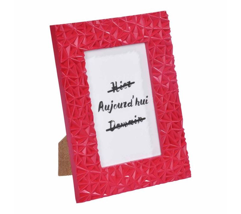Cadre Photo Déco "géométrique Frame" 20x25cm Rouge