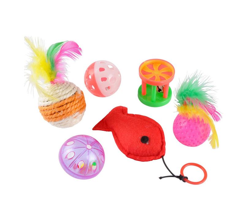 Lot De 6 Jouets Pour Chat "cadeaux" Multicolore