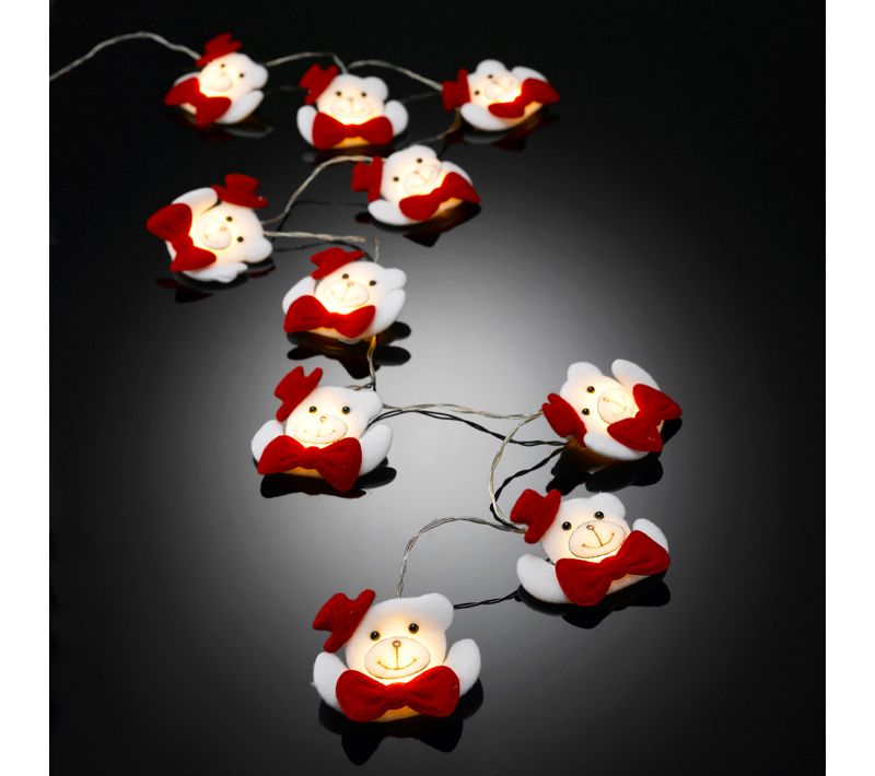 Guirlande Interieur 10 Ourson Feutrine LED