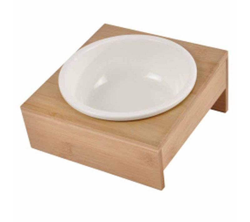 Gamelle Pour Chien et Chat "bambou" 20cm Naturel