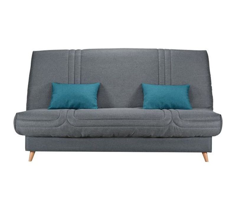 Comfort Clic Clac 3 Places Tissu Anthracite L 192 X P 95 X H 101 Cm Mona Made In France