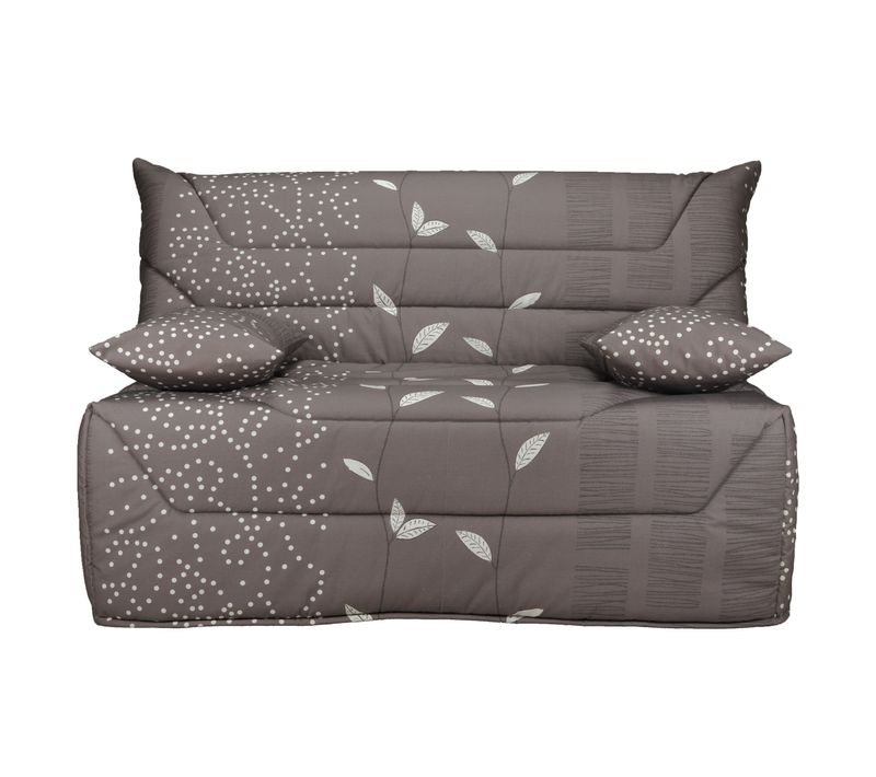 Banquette-lit BZ CALIFORNIA 2 tissu feuille taupe
