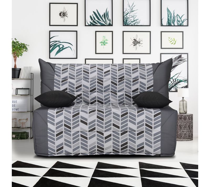Banquette-lit BZ STARFLEX CALIFORNIA 2 tissu trendy gris