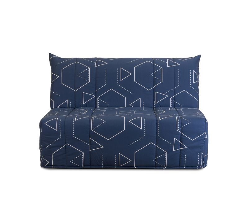 Banquette-lit BZ EMILIA 3 tissu imprimé bleu