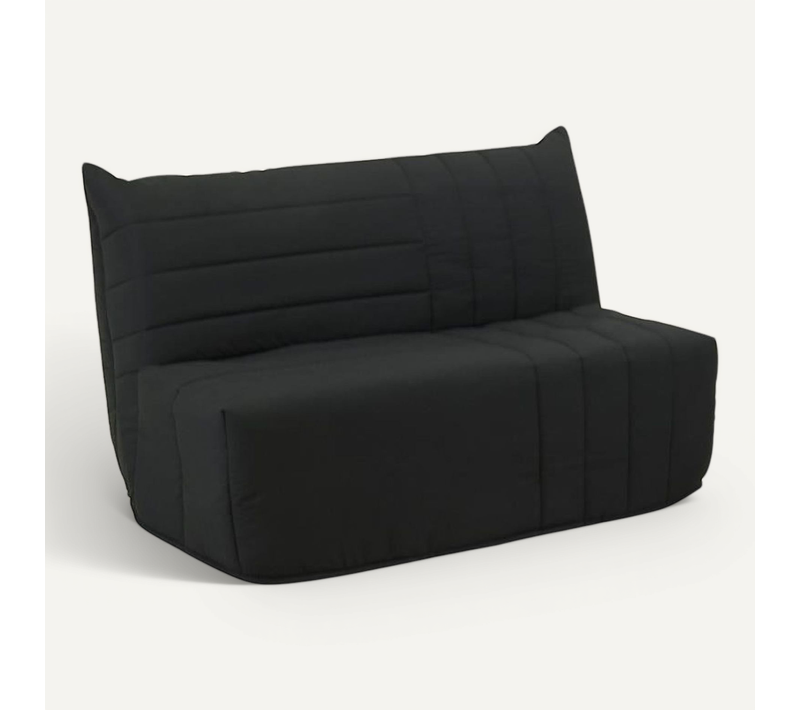 Banquette-lit BZ 2 Places Anthracite Avec Matelas Bultex 13 Cm