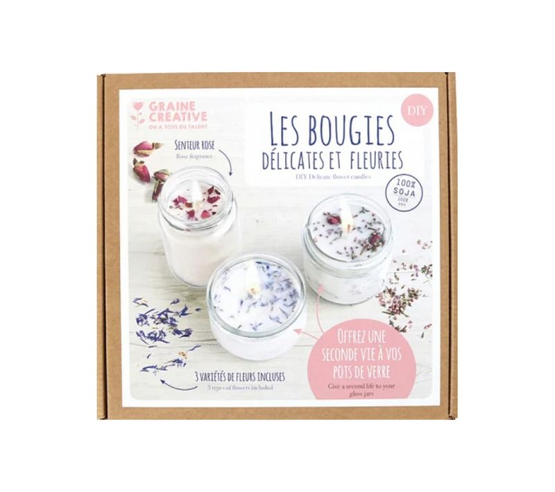 Kit Diy De Bougies Fleuries - Créez Vos Propres Bougies Aromatiques