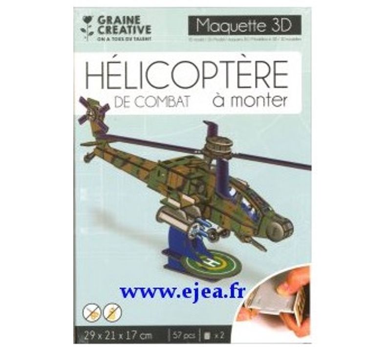 Puzzle Maquette Helicoptere De Combat