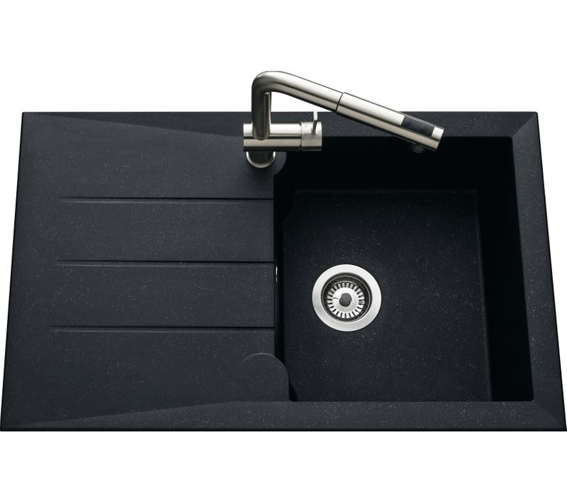 Evier résine 1 bac SLAM 81 x 50 cm noir