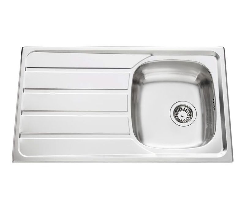 Evier inox 1 bac ROCK 86 x 50 cm inox lisse