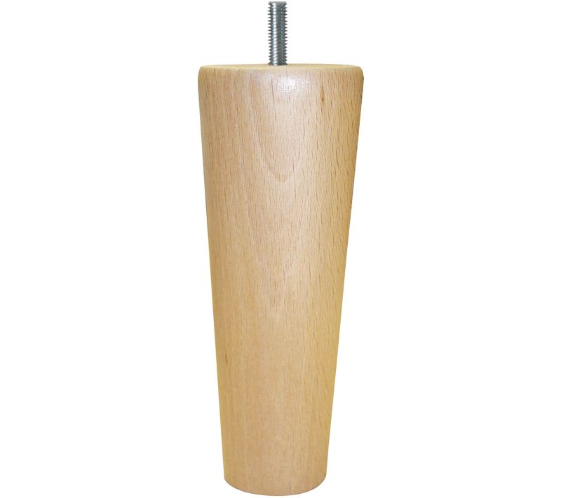 Jeu de 4 pieds hêtre h.14,5 cm DREAMEA FUSEAU ROND droit