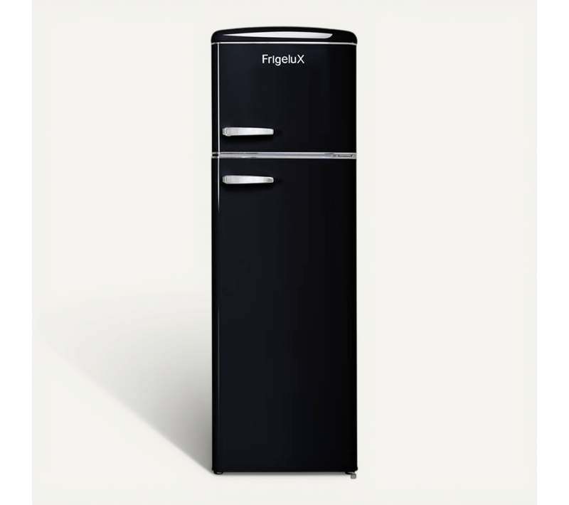Rfdp246rnd – Réfrigérateur Combiné Double Porte Rétro Noir – 246 L – 55 Cm – Classe D – 39 dB