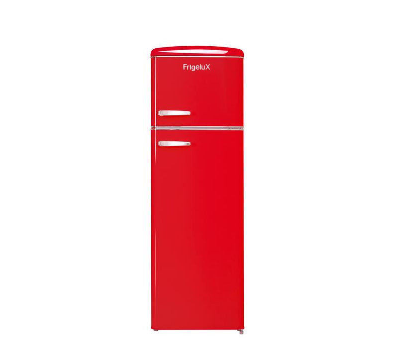 Rfdp246rrd – Réfrigérateur Combiné Double Porte Rétro Rouge - 246 L - 55 Cm - Classe D - 39 dB