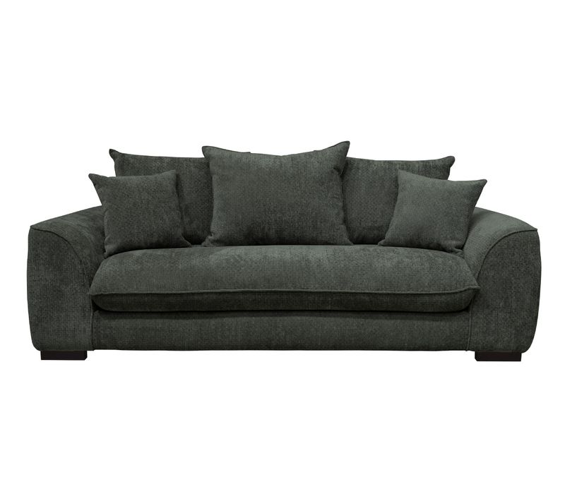 Canapé 3 places convertible SAGA tissu sally anthracite 205