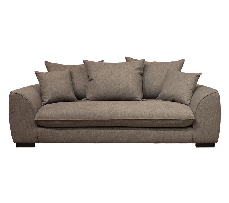 Canapé 3 places SAGA tissu polaris taupe 05