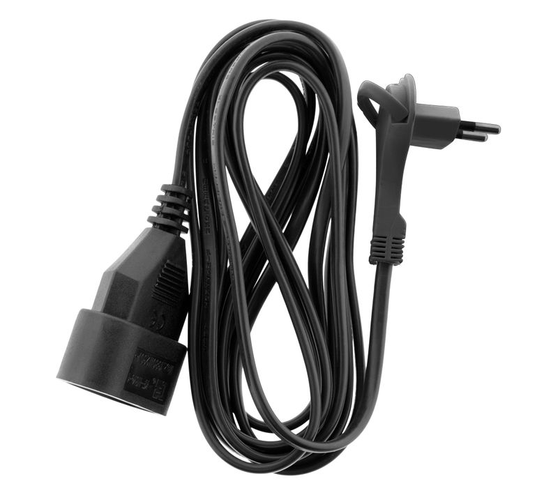 Rallonge Électrique / Prolongateur - 6a 3m - Fiche Plate - Noir - Zenitech