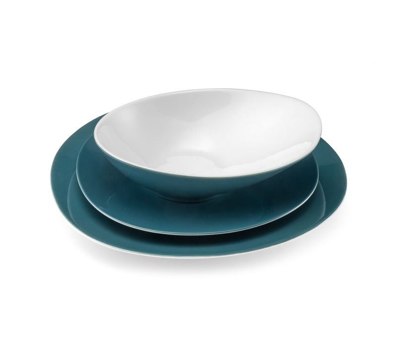 Sven Bleu Canard - Service De Vaisselle 18 Pièces