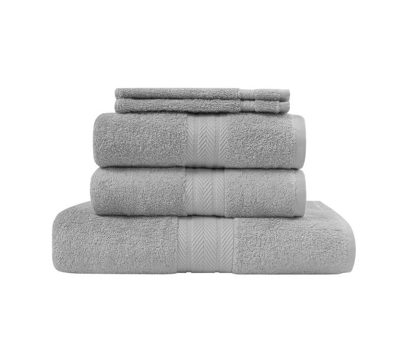Ensemble De Bain 5 Pièces (1 Drap De Bain + 2 Serviettes De Toilette + 2 Gants)   Luxury