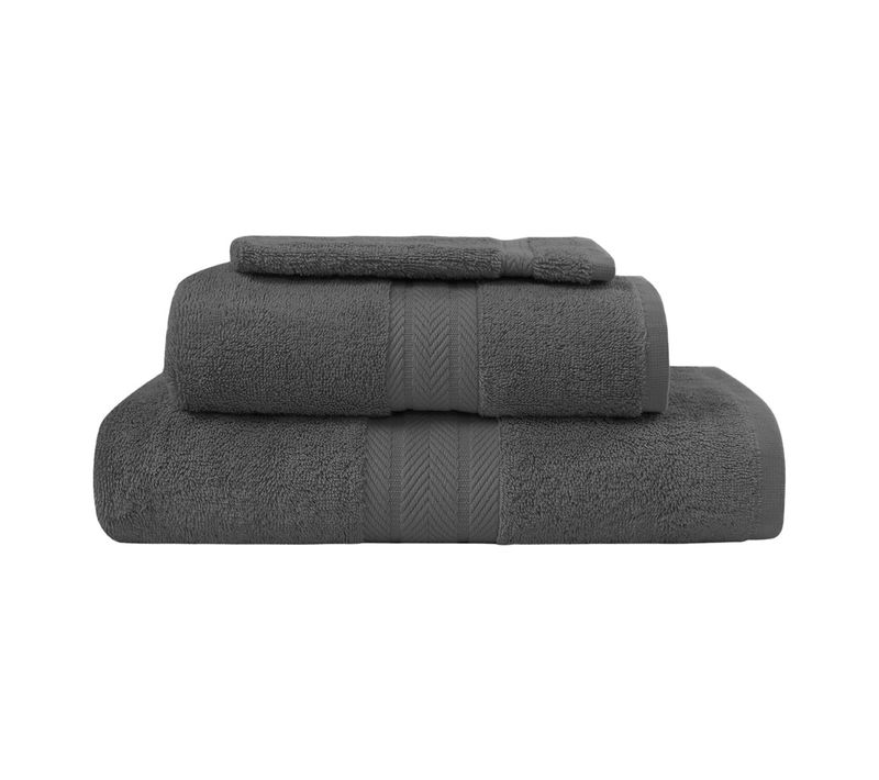 Ensemble De Bain 3 Pièces (1 Drap De Bain + 1 Serviette De Toilette + 1 Gant)   Luxury