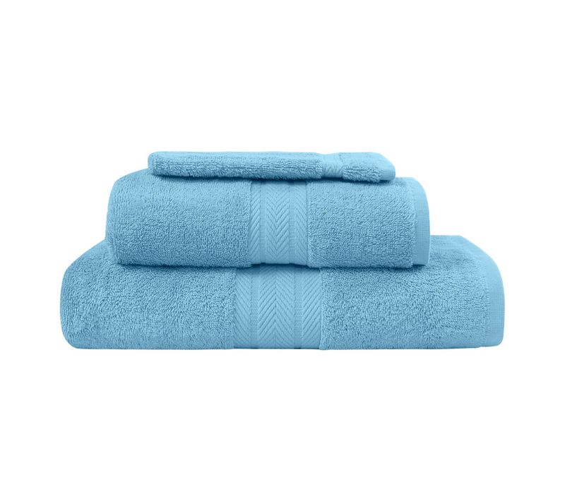 Ensemble De Bain 3 Pièces (1 Drap De Bain + 1 Serviette De Toilette + 1 Gant) Luxury