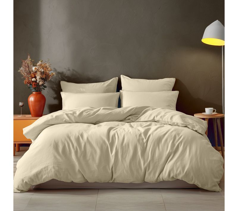 Housse De Couette En Coton 140x200 Cm Ficelle Studio
