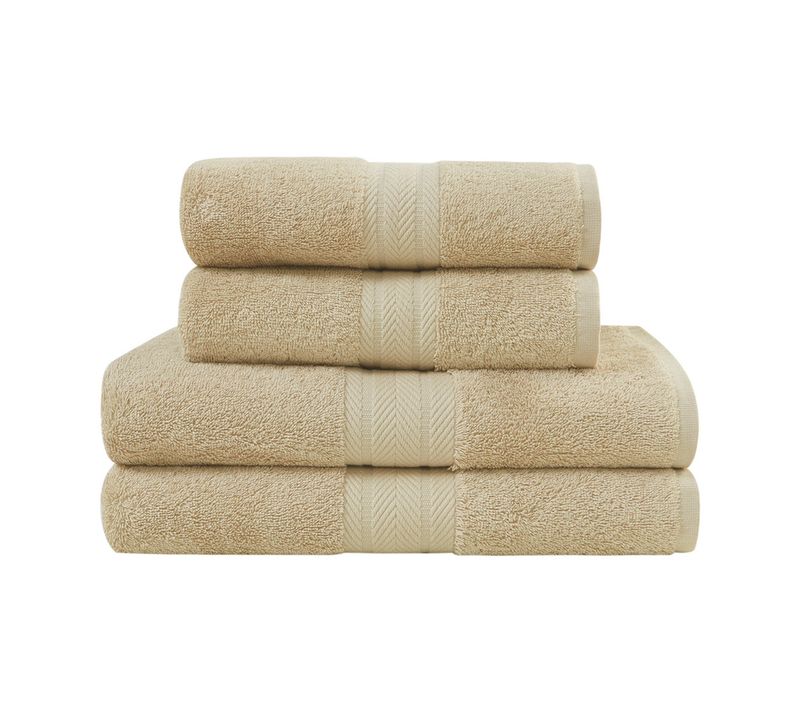 Ensemble De Bain 4 Pièces (2 Draps De Bain + 2 Serviettes De Toilette)   Ficelle Luxury