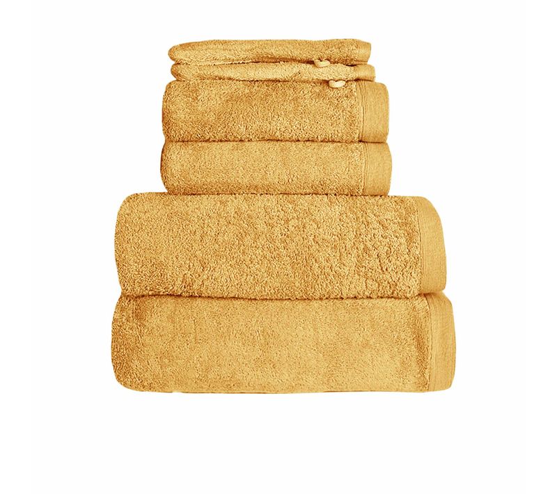 Ensemble De Bain 6 Pièces 500 G/m²  (2 Draps De Douche +2 Serviettes De Toilette + 2 Gants)  Studio