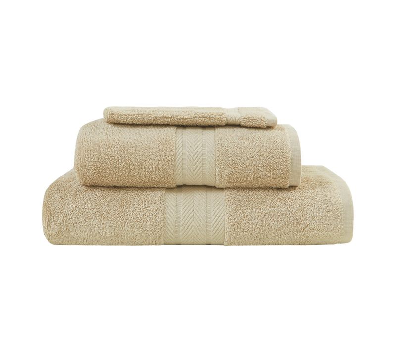 Ensemble De Bain 3 Pièces (1 Drap De Bain + 1 Serviette De Toilette + 1 Gant) Luxury