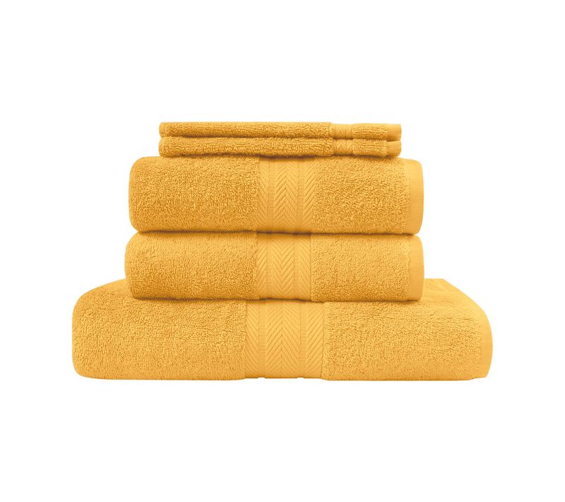 Ensemble De Bain 5 Pièces (1 Drap De Bain + 2 Serviettes De Toilette + 2 Gants)   Luxury