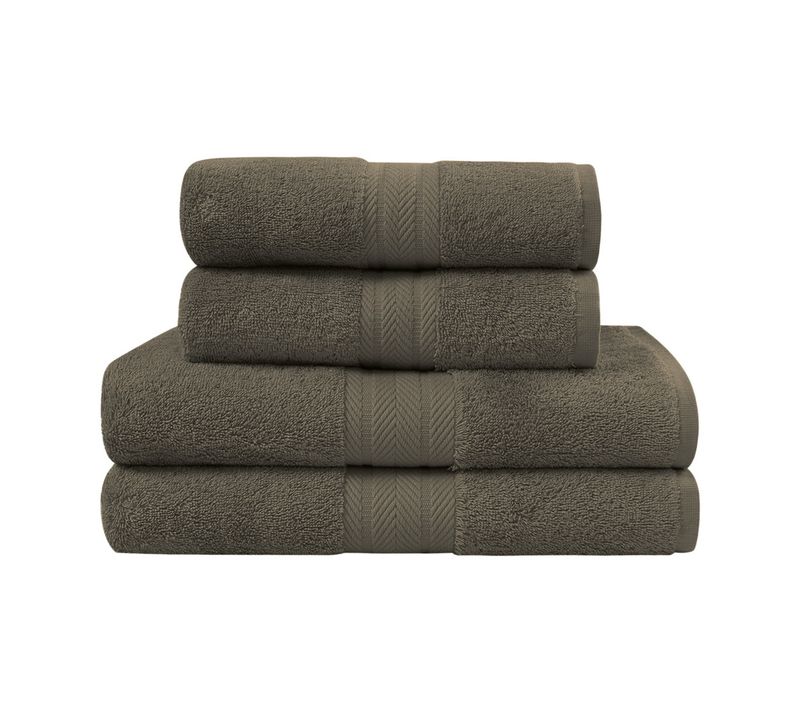 Ensemble De Bain 4 Pièces (2 Draps De Bain + 2 Serviettes De Toilette)   Luxury