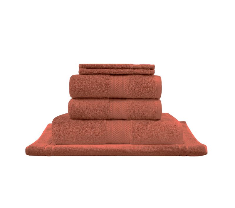 Ensemble De Bain Avec Tapis 6 Pièces   Terracota Luxury