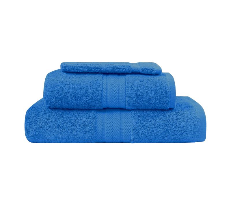 Ensemble De Bain 3 Pièces (1 Drap De Bain + 1 Serviette De Toilette + 1 Gant)   Luxury