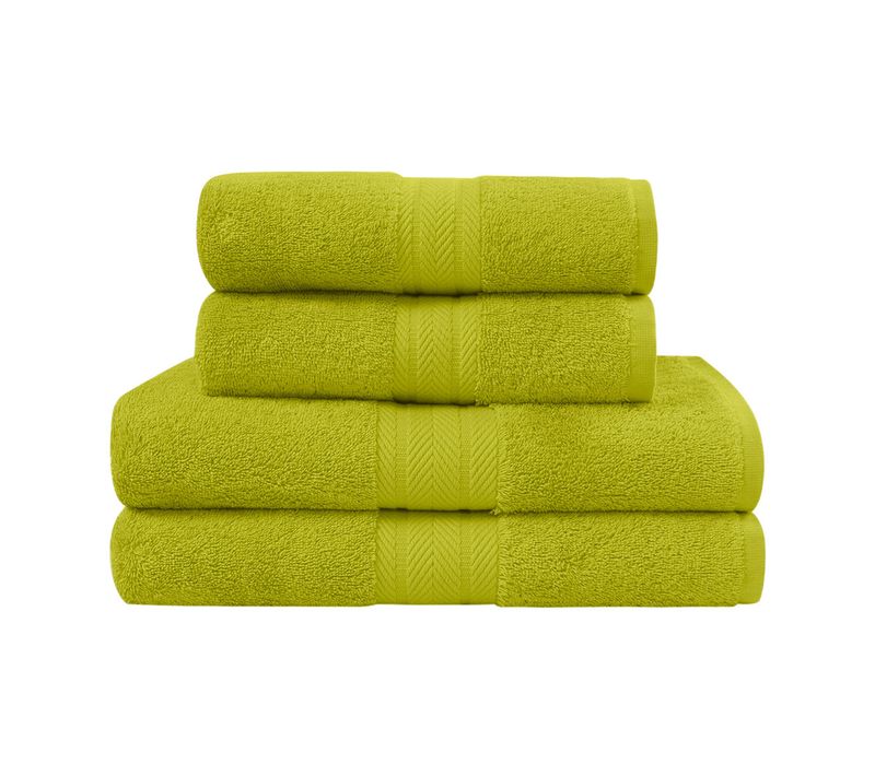 Ensemble De Bain 4 Pièces (2 Draps De Bain + 2 Serviettes De Toilette) Citronelle Luxury
