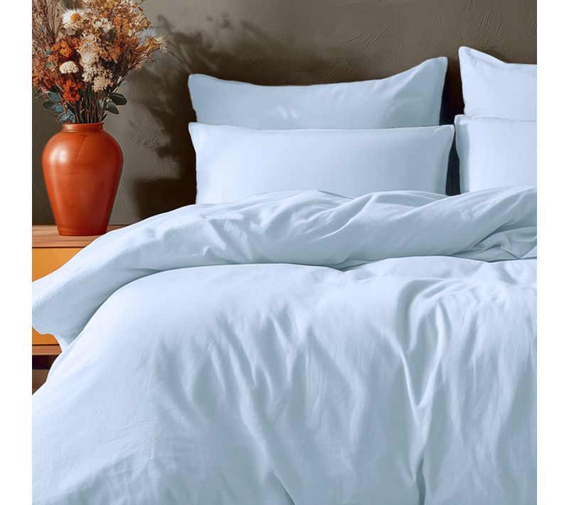 Parure Housse De Couette 140x200 Avec 2 Taies 65x65 Cm En Coton Nuage Studio