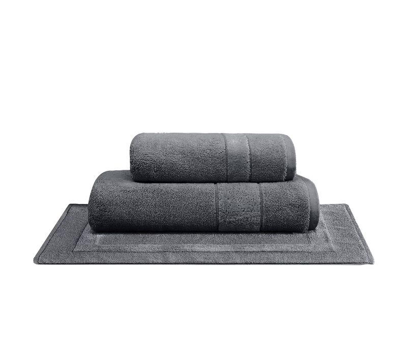 Ensemble De Bain 3 Pièces 650 G/m² Avec Tapis Ardoise California