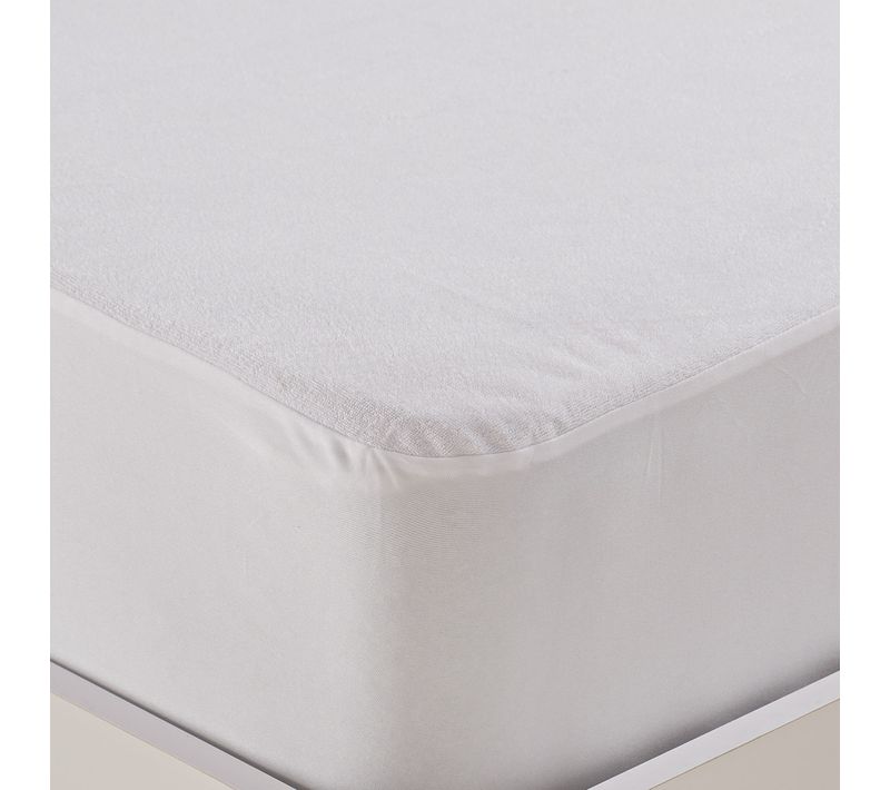 Protège Matelas Imperméable En Éponge Coton Bonnet 30 Cm 200 G/m²  180x200 Cm Blanc Sensafe