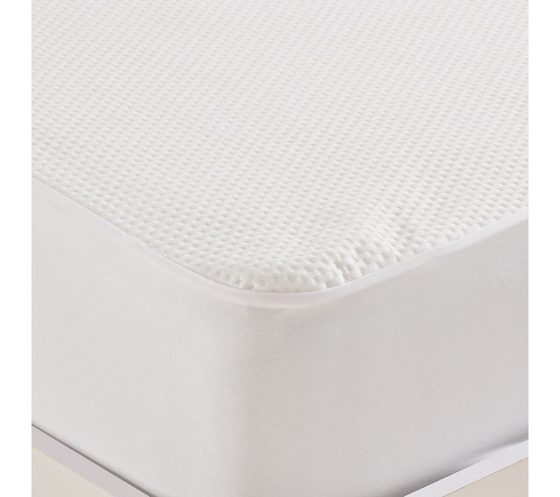 Protège Matelas Imperméable En Bambou/polyester Bonnet 30 Cm  80x200 Cm Blanc Sensair