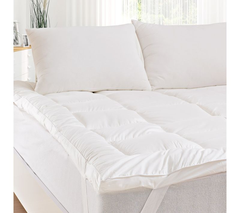 Surmatelas De Confort 5 Cm Percale De Coton 1100 G/m² Cozy Confort 90x190 Cm Blanc Cozy Soft