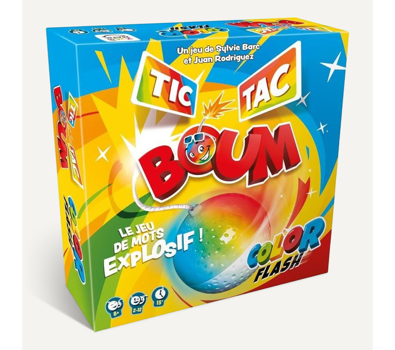 Tic Tac Boum Color Flash - Jeu De Mots Chronométré à Bombe Qui Change De Couleur, 8+