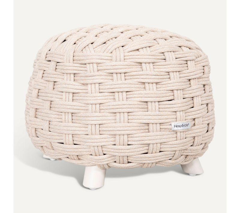 Pouf De Jardin Tressé Rond Obbae - Lin