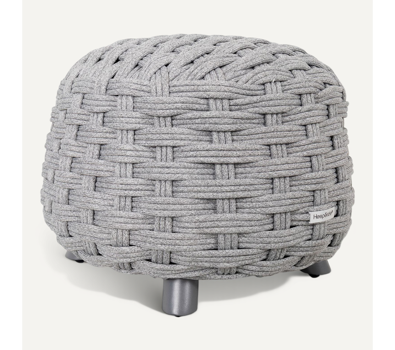 Pouf De Jardin Tressé Rond Obbae - Graphite