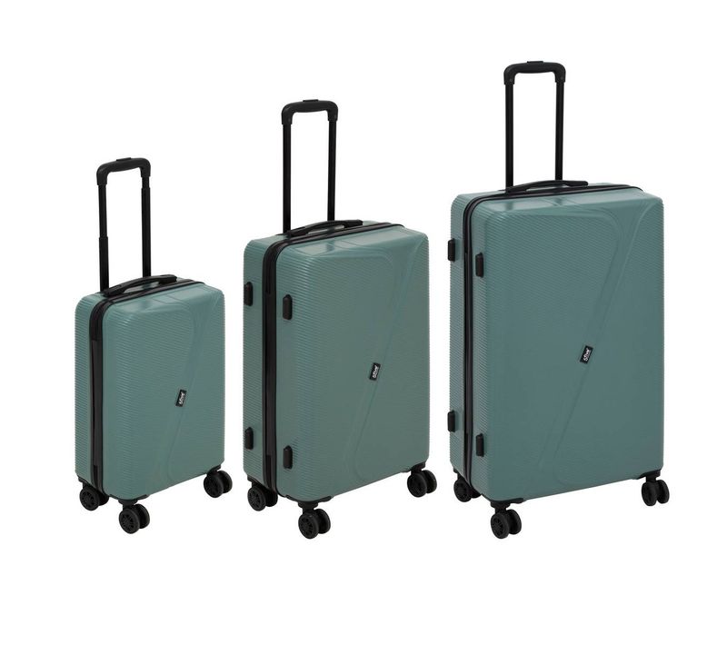 Set De 3 Valises Abs 8 Roues Vert