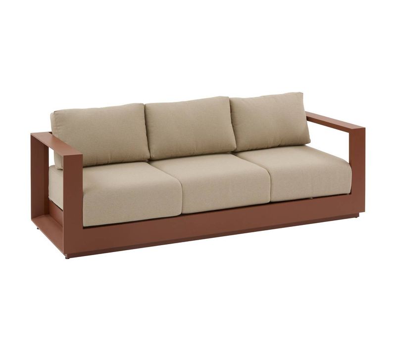 Canapé De Jardin Allure 3 Places Beige Acajou