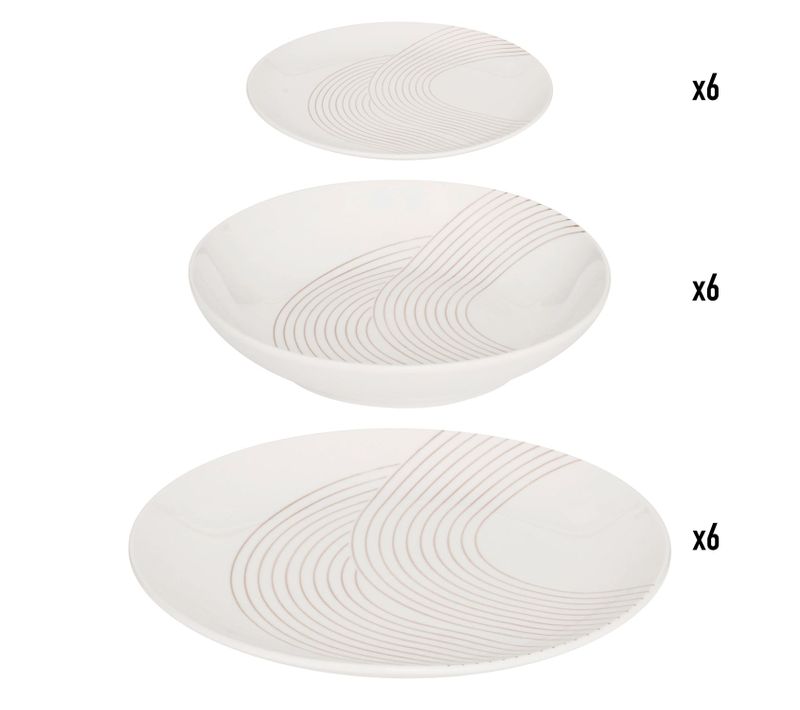 Service Vaisselle 18 Pièces Sky Lounge - Blanc