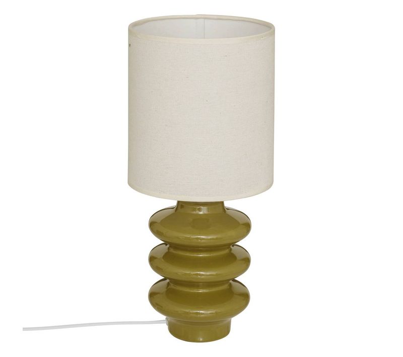 Lampe à Poser Champignon Secteur Vinus Vert Kaki H41,5cm