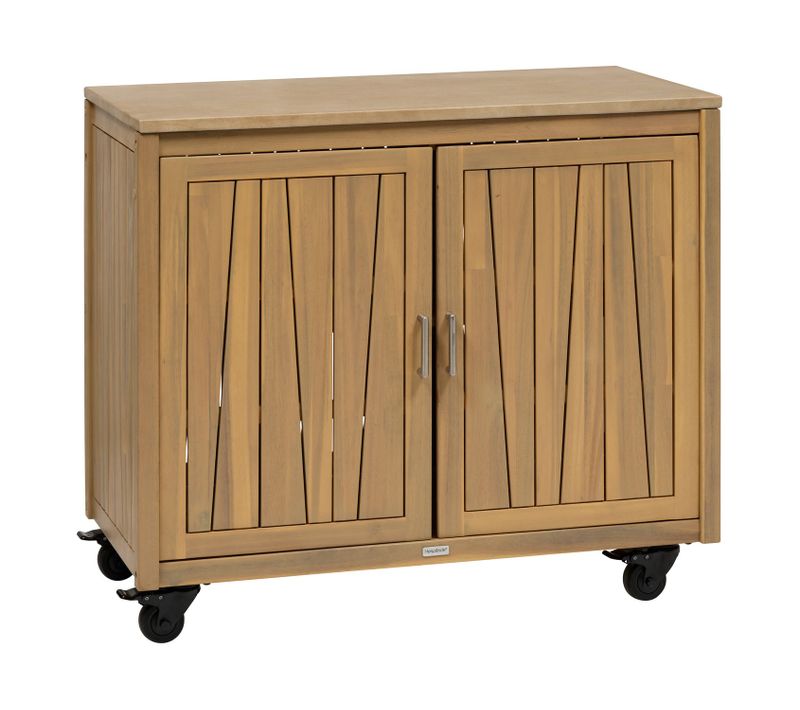 Cuisine D'extérieur En Acacia Et Aluminium 2 Portes Magma - Marron