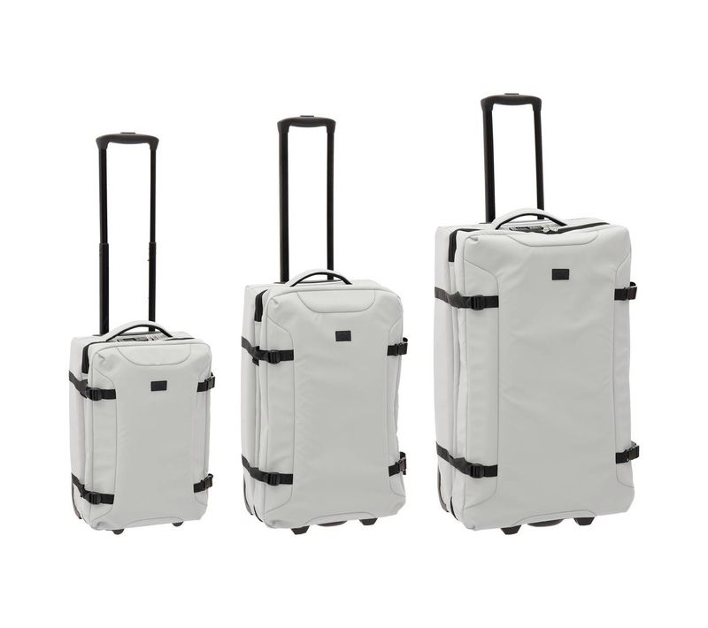 Lot De 3 Valises Souples Beiges